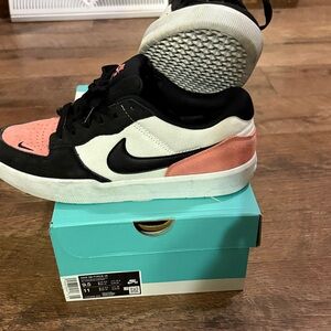 Nike Black and Coral Sneakers